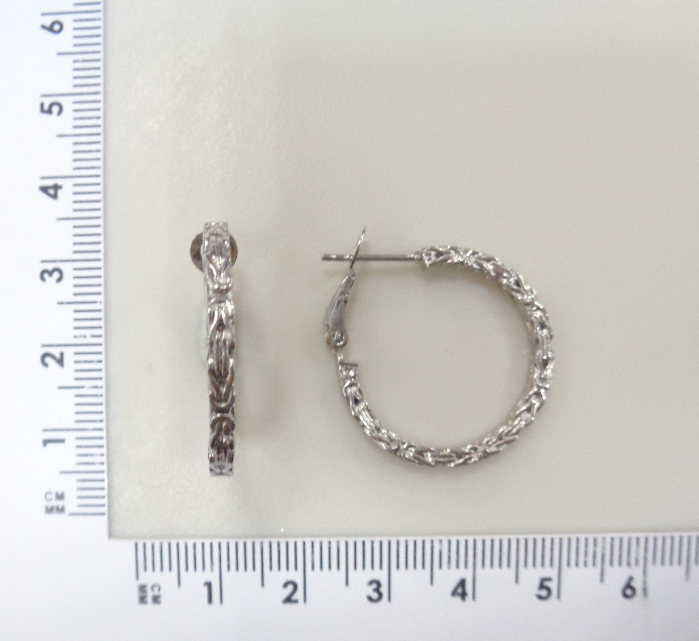 Серебряные серьги-конго